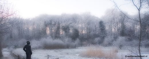 Thijsse standbeeld winter (foto: verKennemerland)